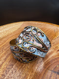 Brass Patina Curled vs Cuff Bracelet