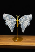 Blue Plume Agate Butterfly