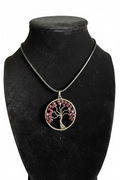 Garnet Stone Tree of Life Necklace